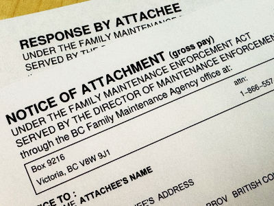 Notice of Attachment and Response by Attachee Forms