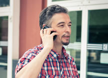 Man talking on a cell phone